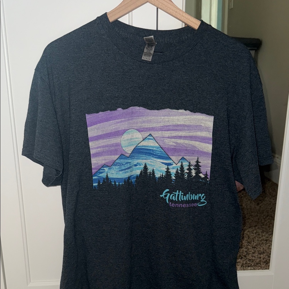 Gildan Dark Gray Mountain Graphic Tee